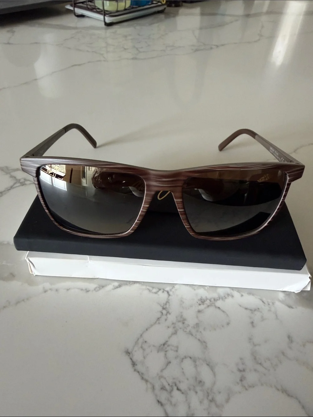 Brown unisex Maui Jim  One Way Sunglasses - Classic Square Frame